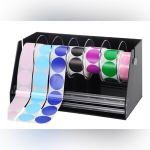 Adjustable Label Dispenser Acrylic Sticker Roll Dispenser Label Roll Holder